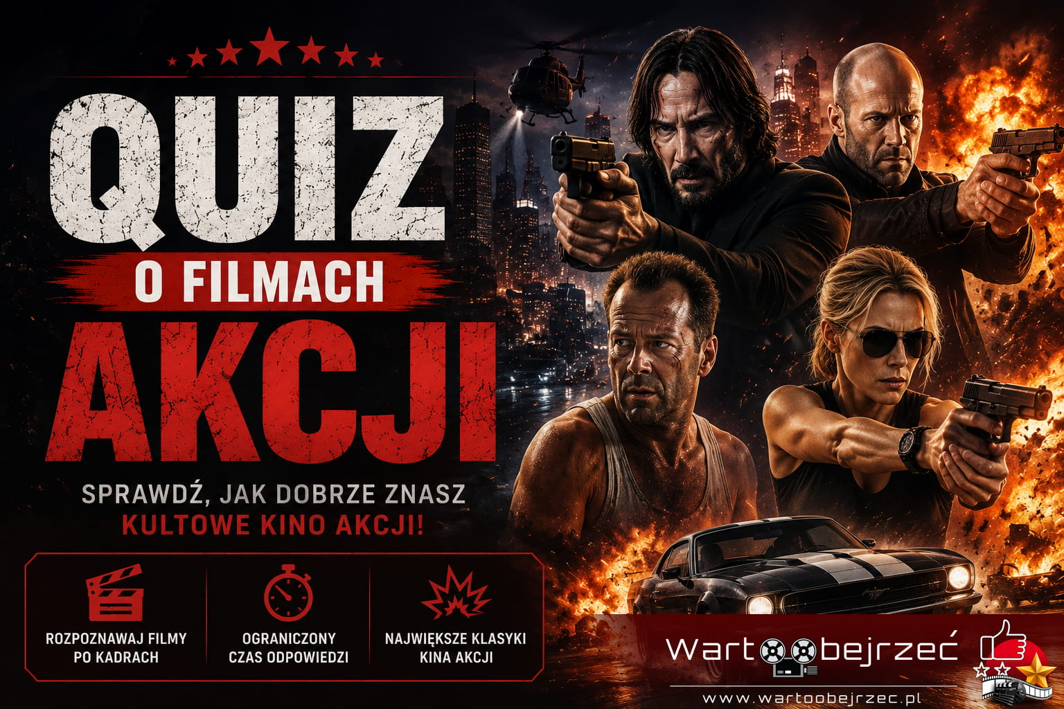 Quiz o filmach akcji z bohaterami kina akcji