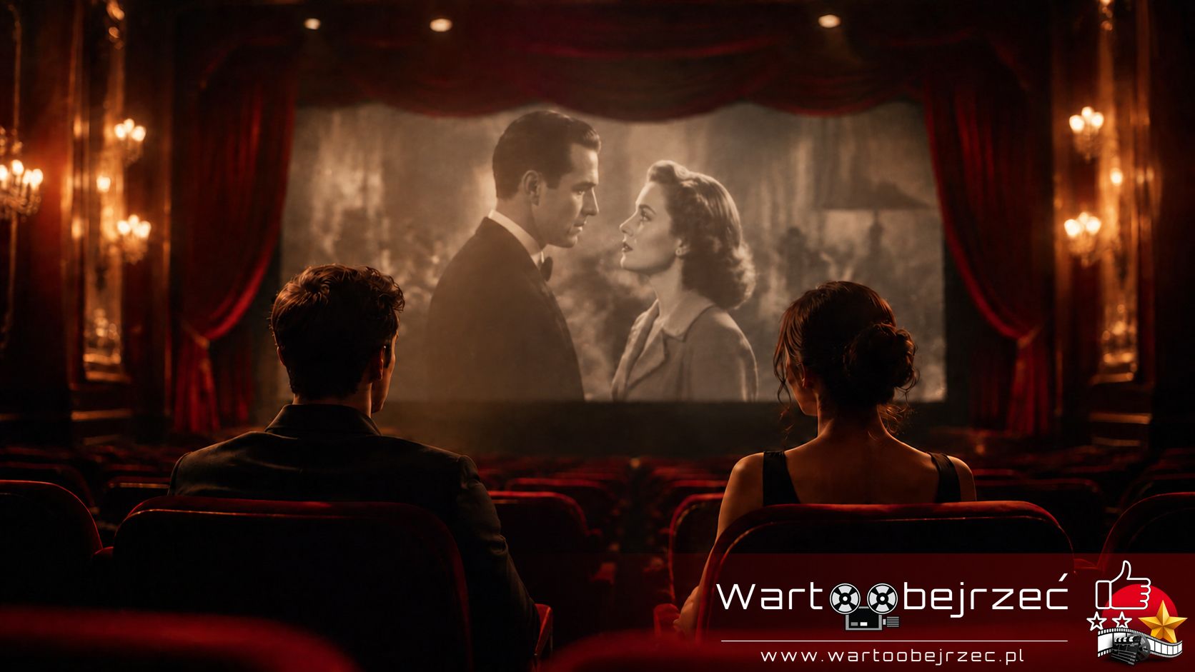Najlepsze filmy romantyczne – para oglądająca film w kinie