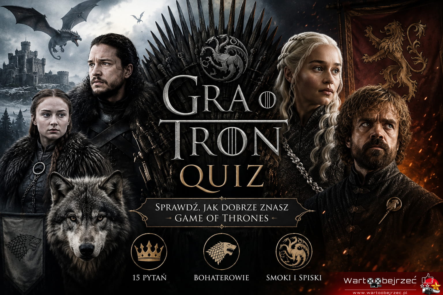 Quiz Gra o tron (Game of Thrones) – Jon Snow, Daenerys Targaryen i Żelazny Tron