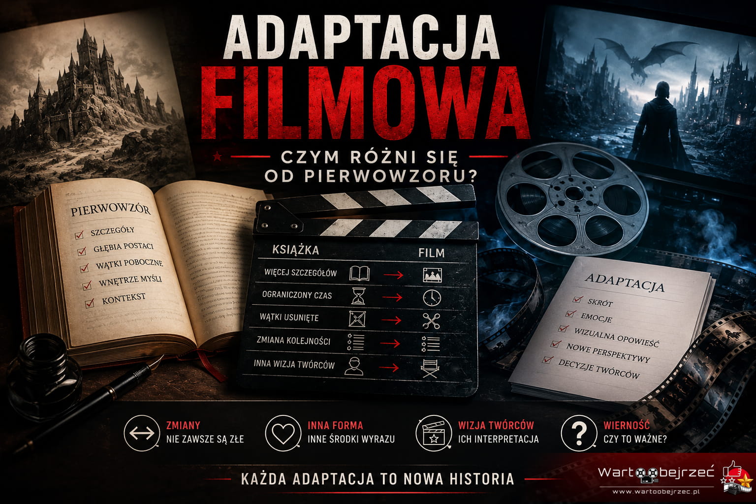 Adaptacja filmowa – czym różni się od literackiego pierwowzoru?